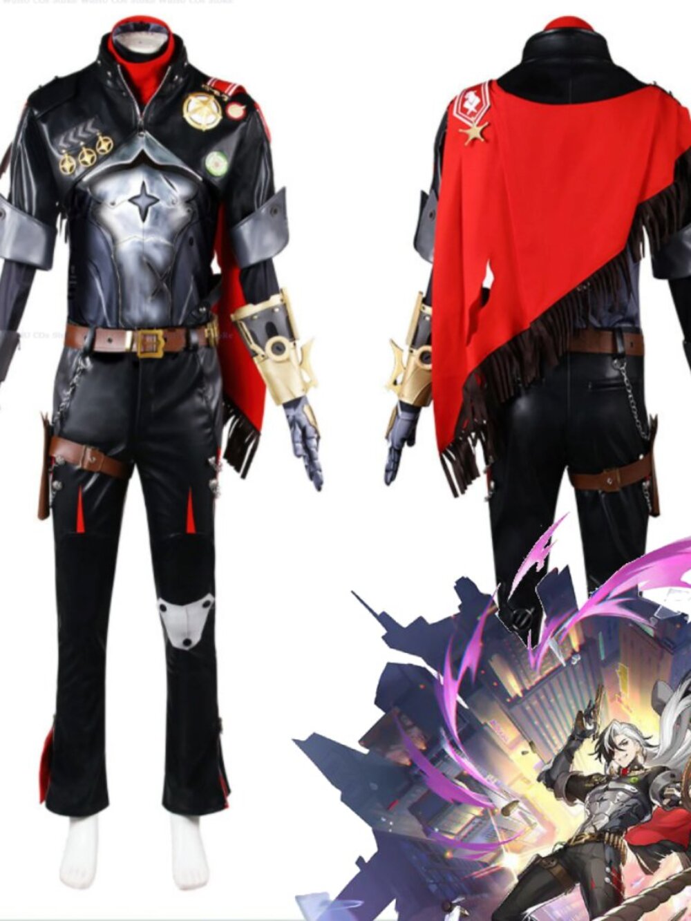 Honkai: Star Rail Boothill Cosplay Costume Galaxy Ranger Cowboy XXL + Wig